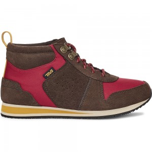 Teva Highside '84 Mid Women Boots Red Brown | MUZKJ-8713