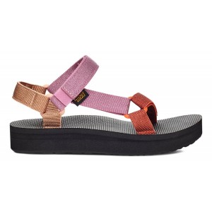 Teva Midform Universal Women Platform Sandals Pink Multicolor | OJUZQ-4739