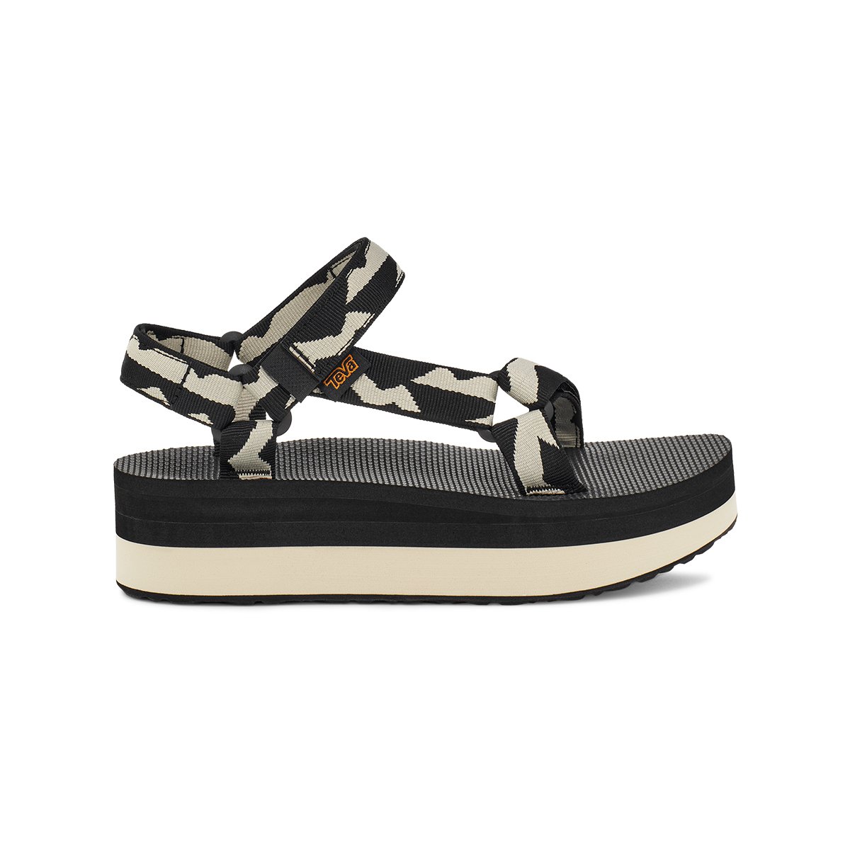 Teva Flatform Universal Women Platform Sandals Black White | TFBSX-8945