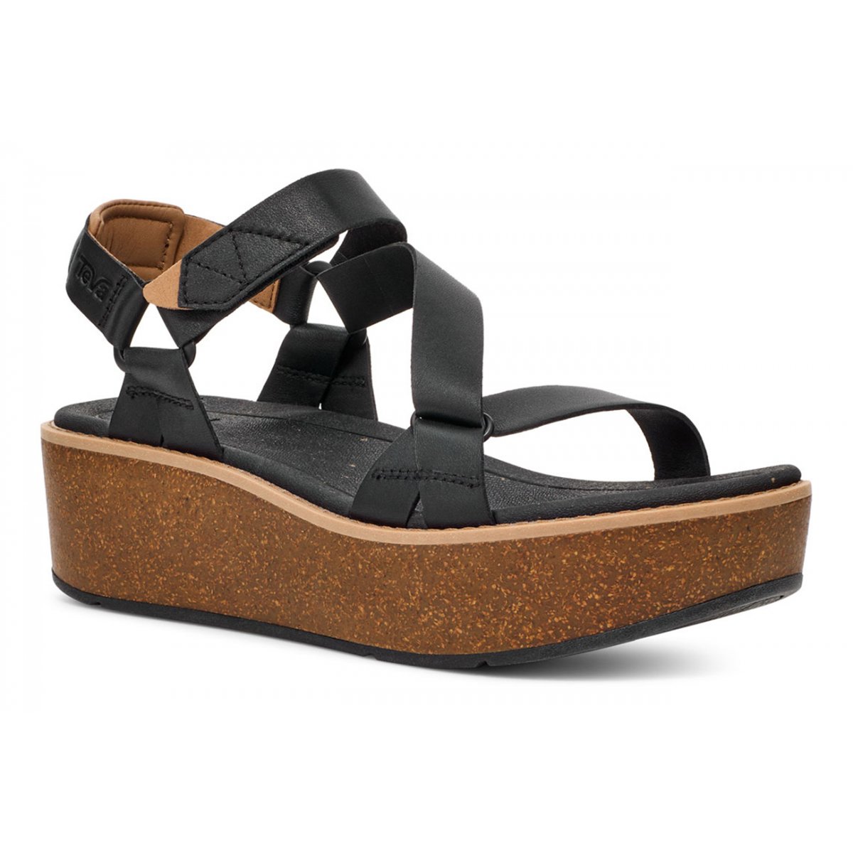 Teva Madera Wedge Women Platform Sandals Black | PKVNM-6280