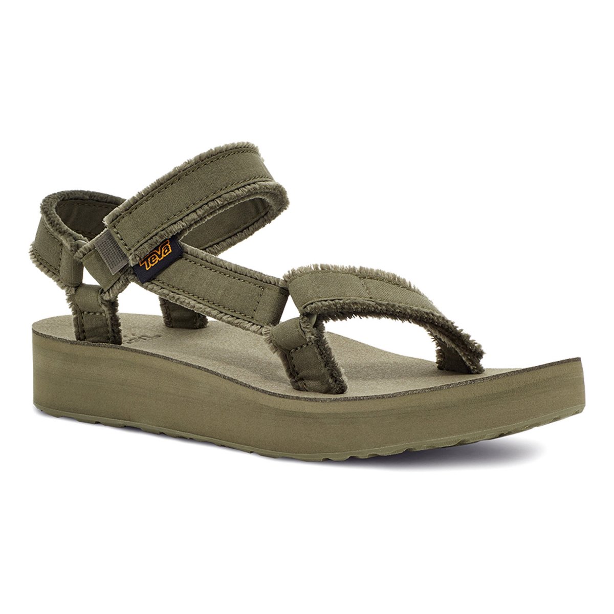 Teva Midform Universal Canvas Women Platform Sandals Olive | WXSLG-4078