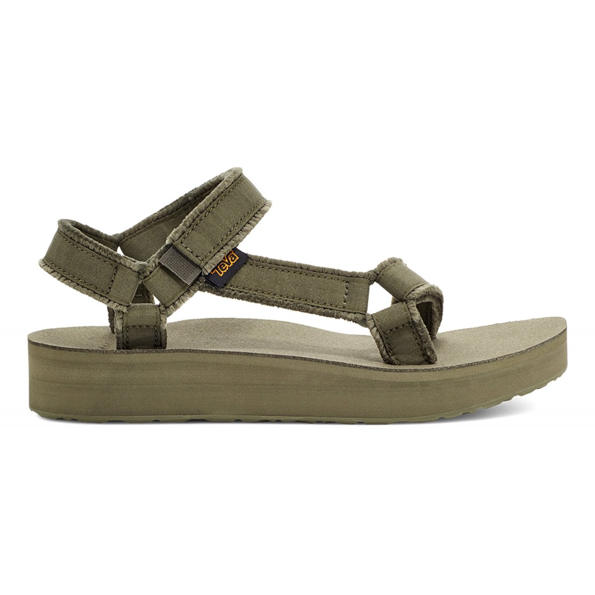 Teva Midform Universal Canvas Women Platform Sandals Olive | WXSLG-4078