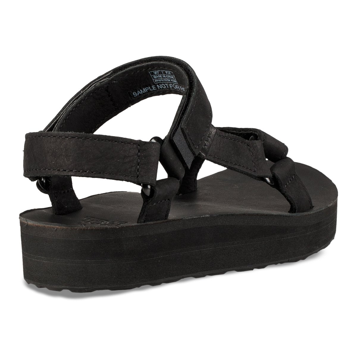 Teva Midform Universal Leather Women Platform Sandals Black | VLAEP-0872