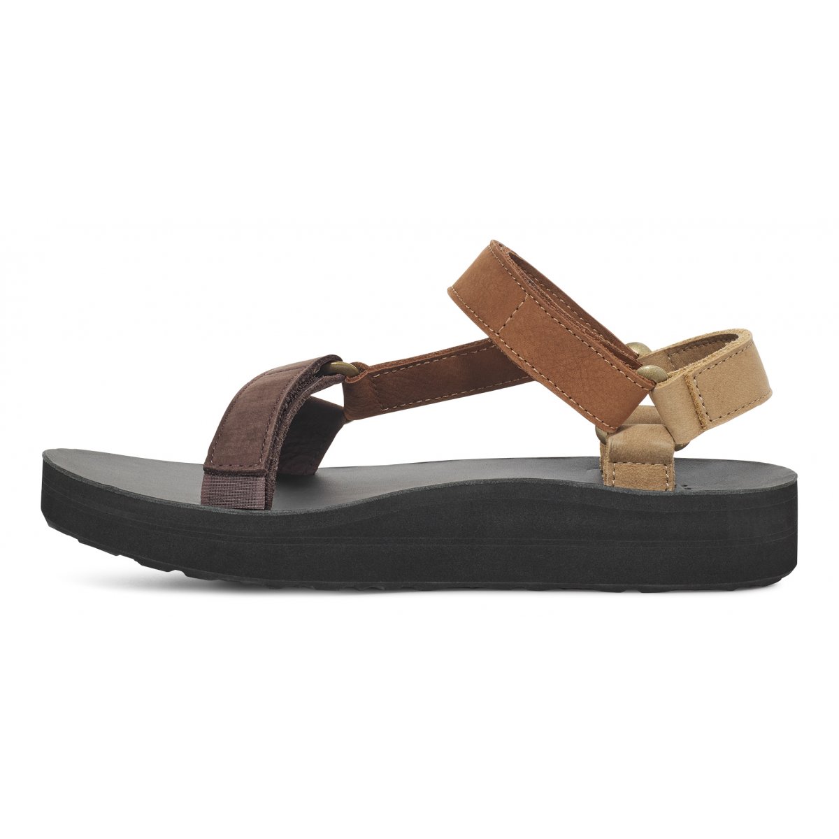 Teva Midform Universal Leather Women Platform Sandals Brown | DOMPB-0237