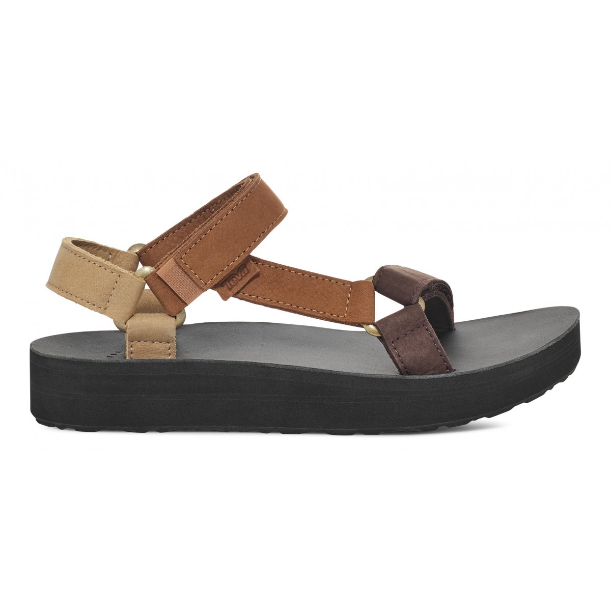 Teva Midform Universal Leather Women Platform Sandals Brown | DOMPB-0237