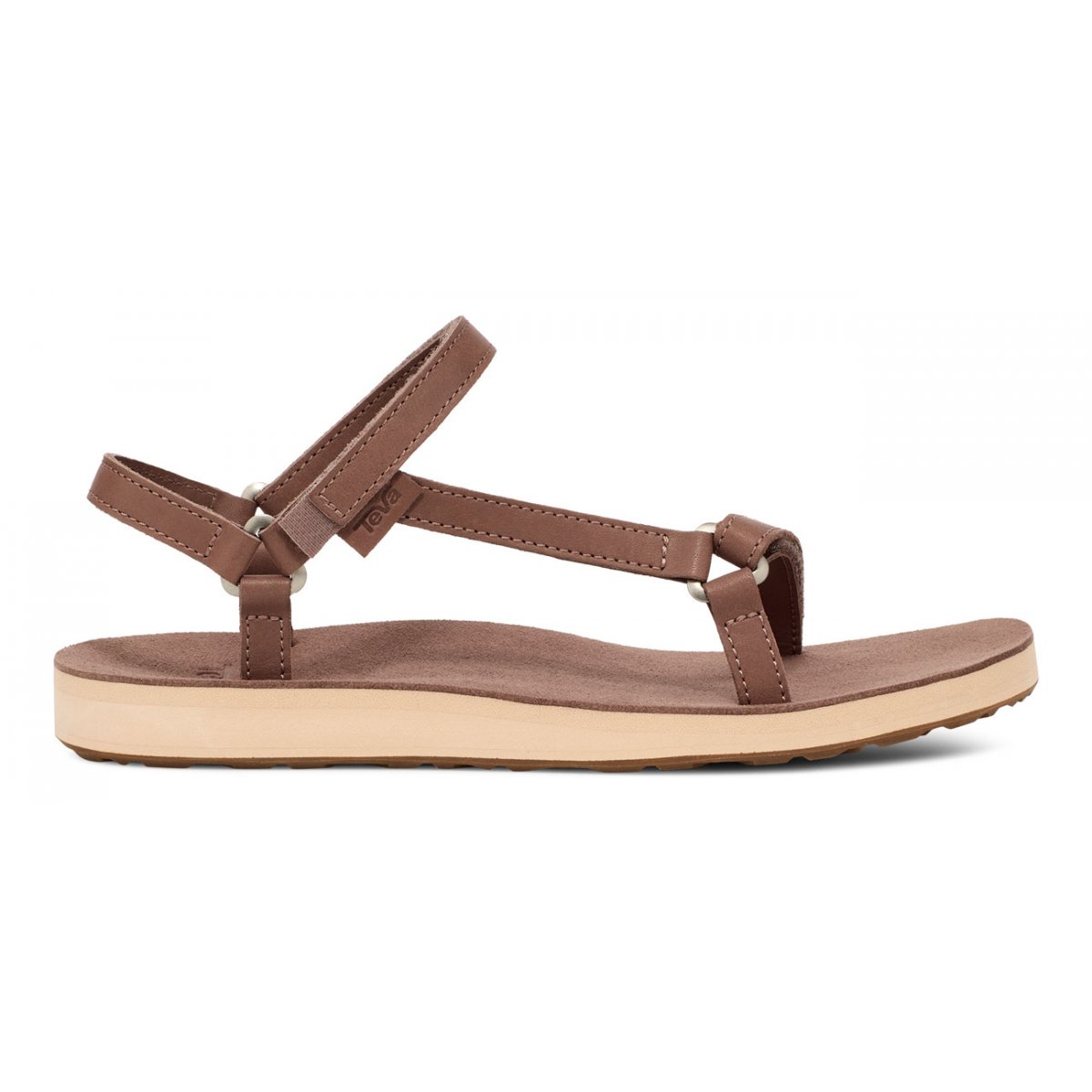 Teva Original Universal Slim Lea Women Original Sandals Brown | QNLJI-5234