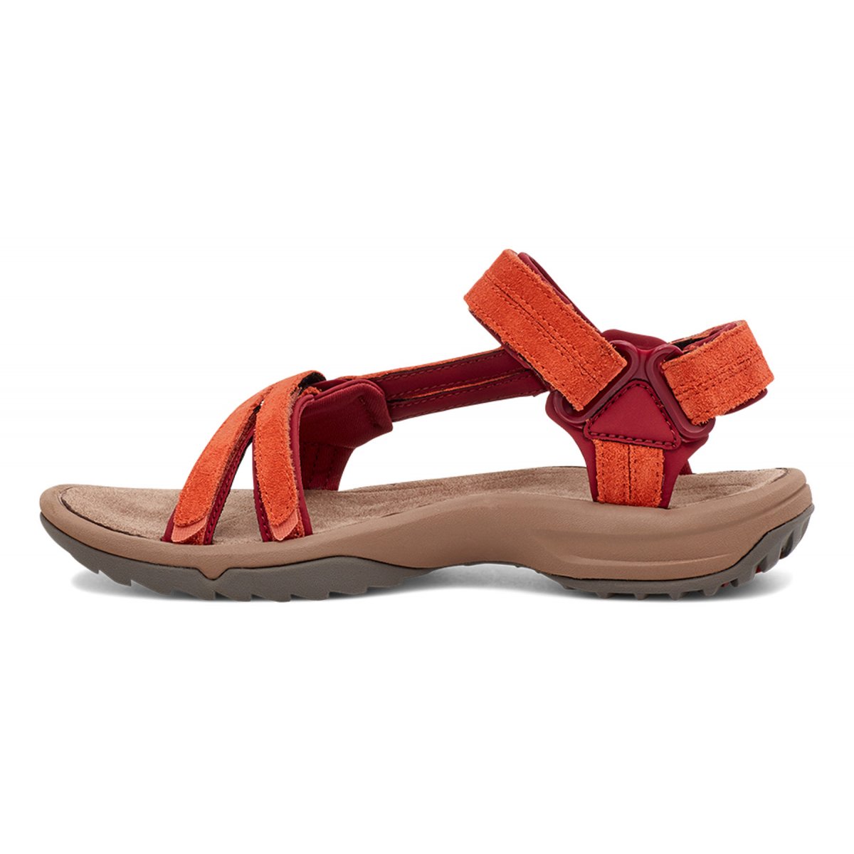 Teva Terra Fi Lite Suede Women Sandals Red Brown | XQMNB-1734